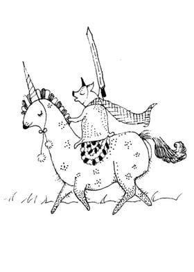 Knight with unicorn