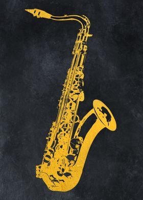 Gold saxophone