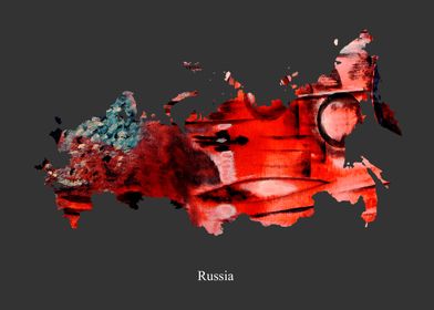Russia Map Colourful