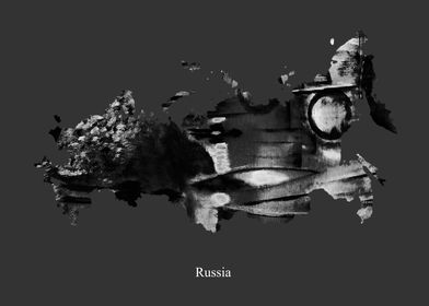 Russia Map B W