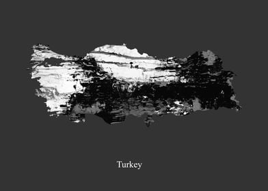 Turkey Map B W