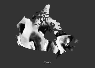Canada Map Black  White