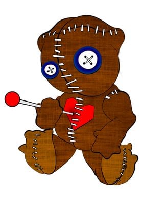 halloween Voodoo bear doll