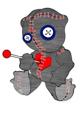 halloween Voodoo bear doll