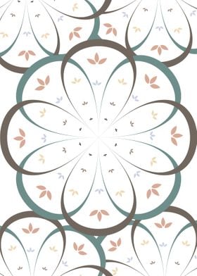 Minimalist floral mandala