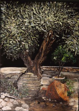 OLIVE TREE WITH PITCHER