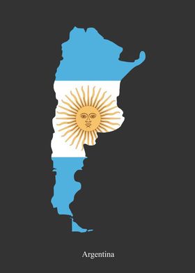 Argentine Map Flag