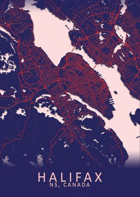 Halifax NS Canada City Map
