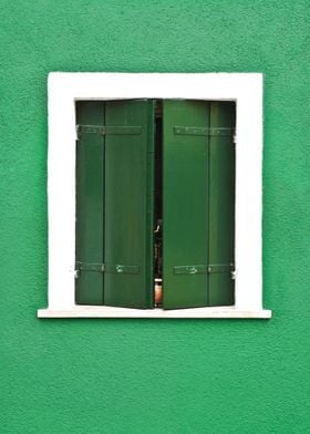 Green window in Venice