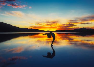 Camel Pose At Sunrise