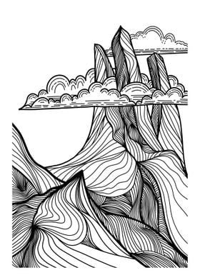 illustration of mountain 