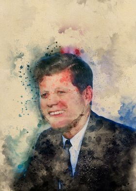 John F Kennedy paint art