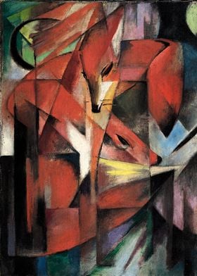 The Foxes by Franz Marc