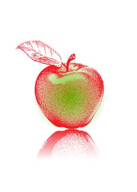 Graphic pop art apple 