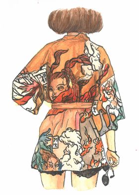 The lady in kimono 