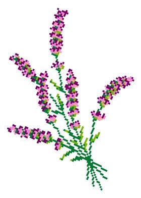 Pixel Flowers Motif