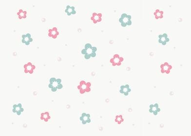 Polka dot flower pastel