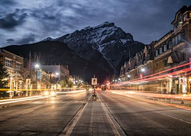 Blue Hour on Banff Ave