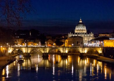 Rome Vatican Night 