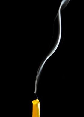 White smoke of candle