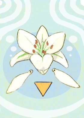 Easter Lily Pastel Blue