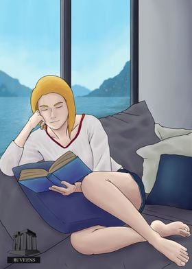 Girl Reading a Novel