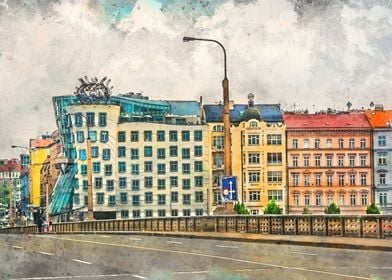 Praha city art