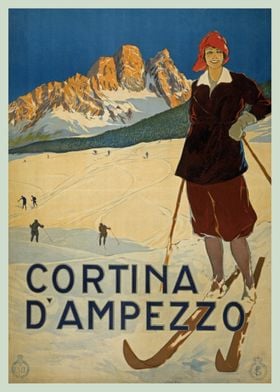 Travel Poster Ampezzo