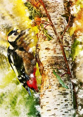 Woodpecker colorful