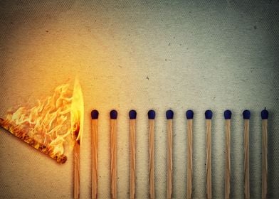 burning matches