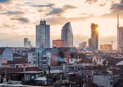 Milano Skyline Sunset