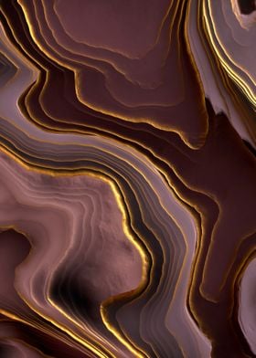 Mauve Agate Abstract