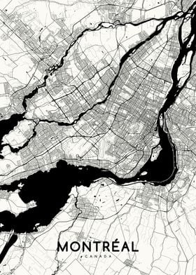 Montreal map white