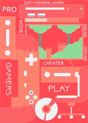 Gaming illustration flat