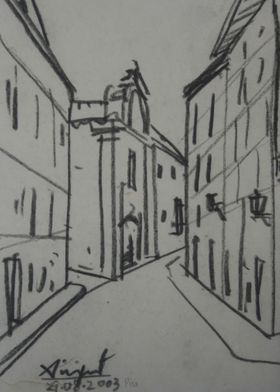 Landscape Drawing 6 Italy