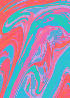 Abstract neon color combo