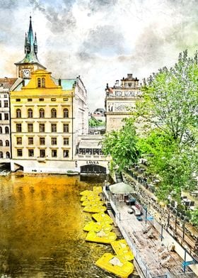 Prague city art