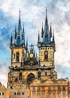 Prague city art