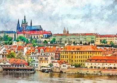 Prague city art