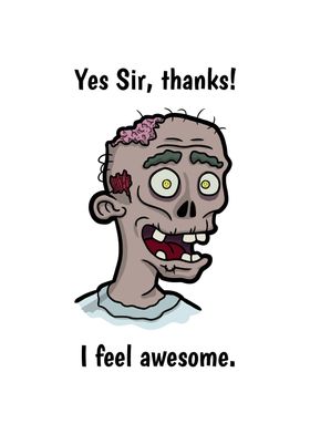 Zombie say thank you