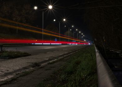 Street light late at night