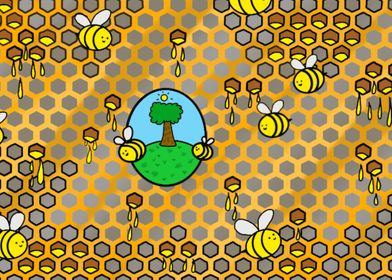  Cartoon Bee Hive