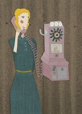 Blondie on telephone