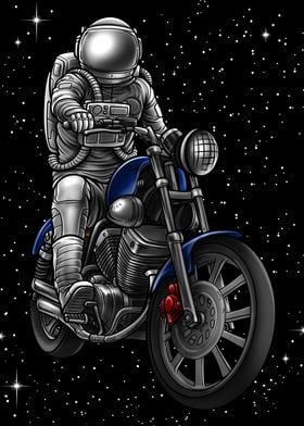 Astronaut on Motorcycle