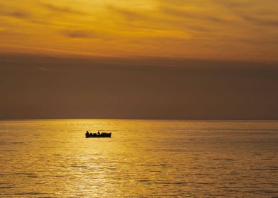 Fishermen at sunrise