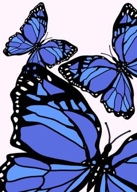 Blue butterflies