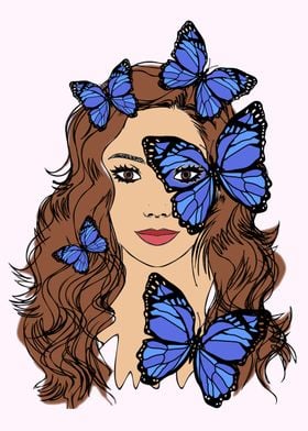 Blue butterflies