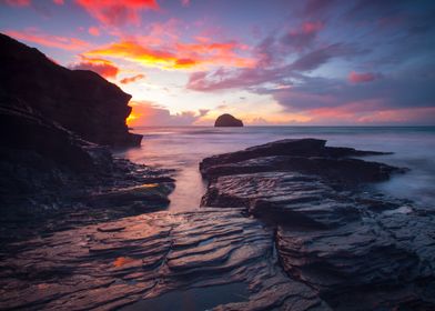 Trebarwith Strand Sunset