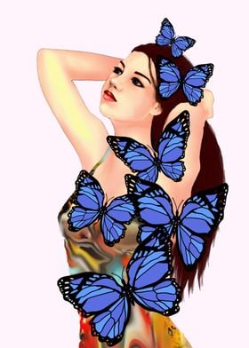 Blue butterflies