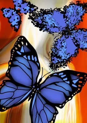 Blue butterflies